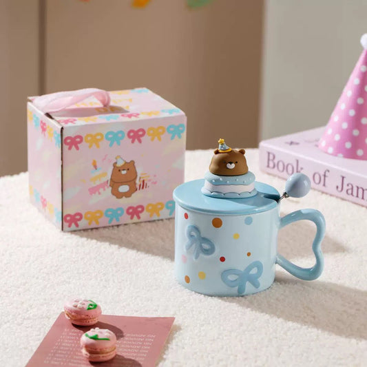 Medo šalica sa poklopcem u poklon kutiji