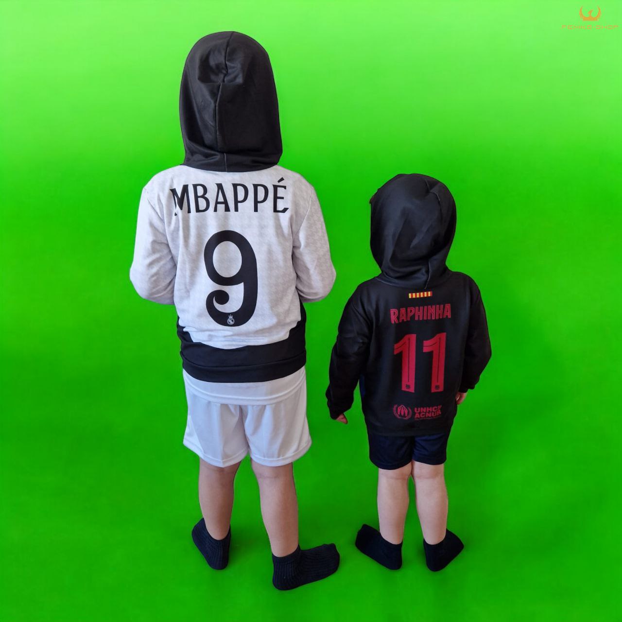 Nogometna dječja duga majica s kapuljačom Mbappe - Raphinha