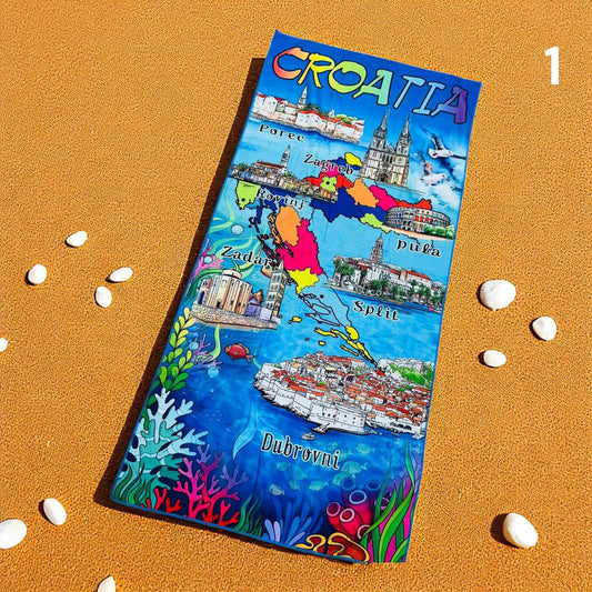 Ručnik za plažu Croatia 1+1 gratis / 70x140 cm