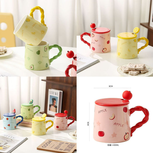 Šalica na voće sa poklopcem u poklon kutiji