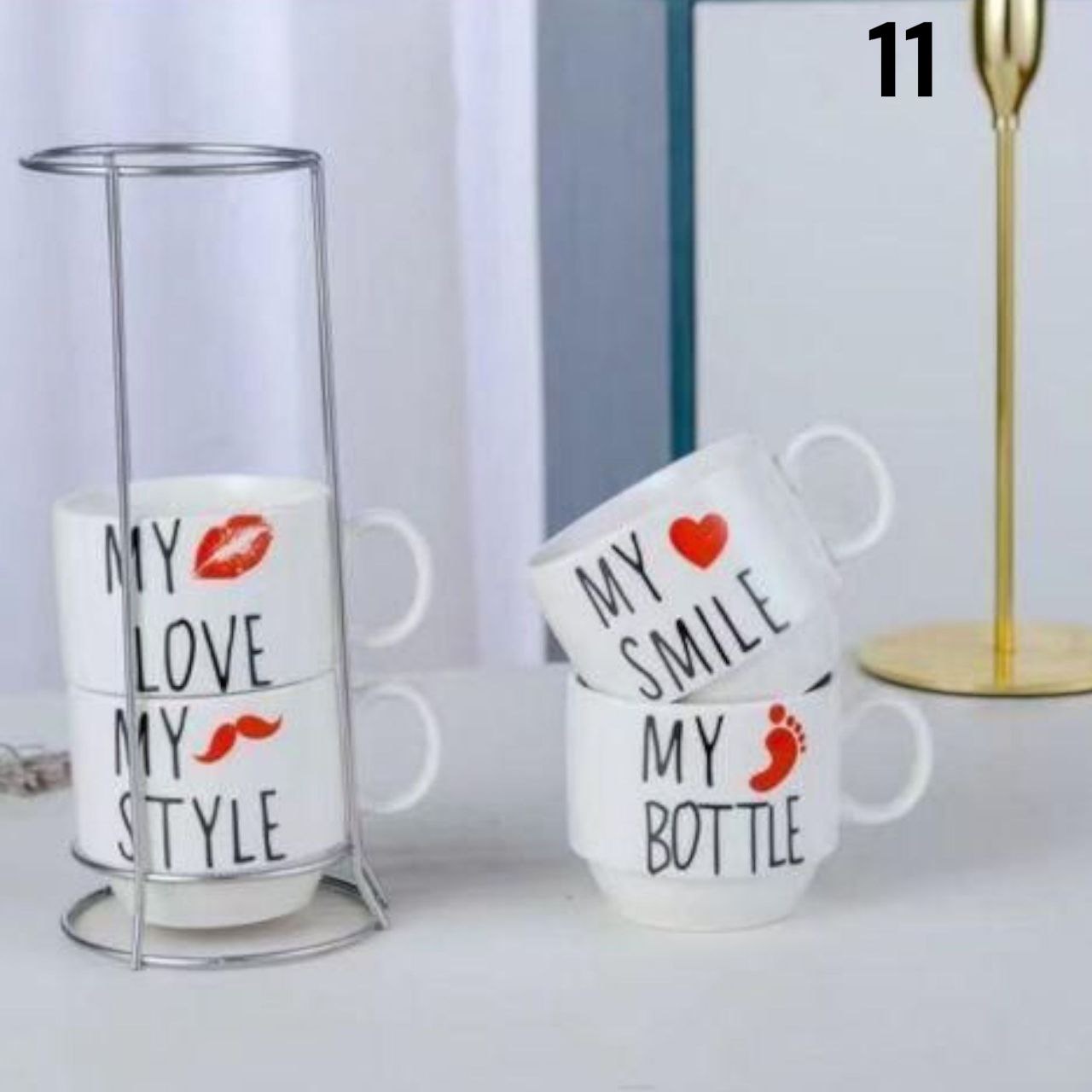 Set od 4 keramičke šalice 100ml ( 16 raznih modela )