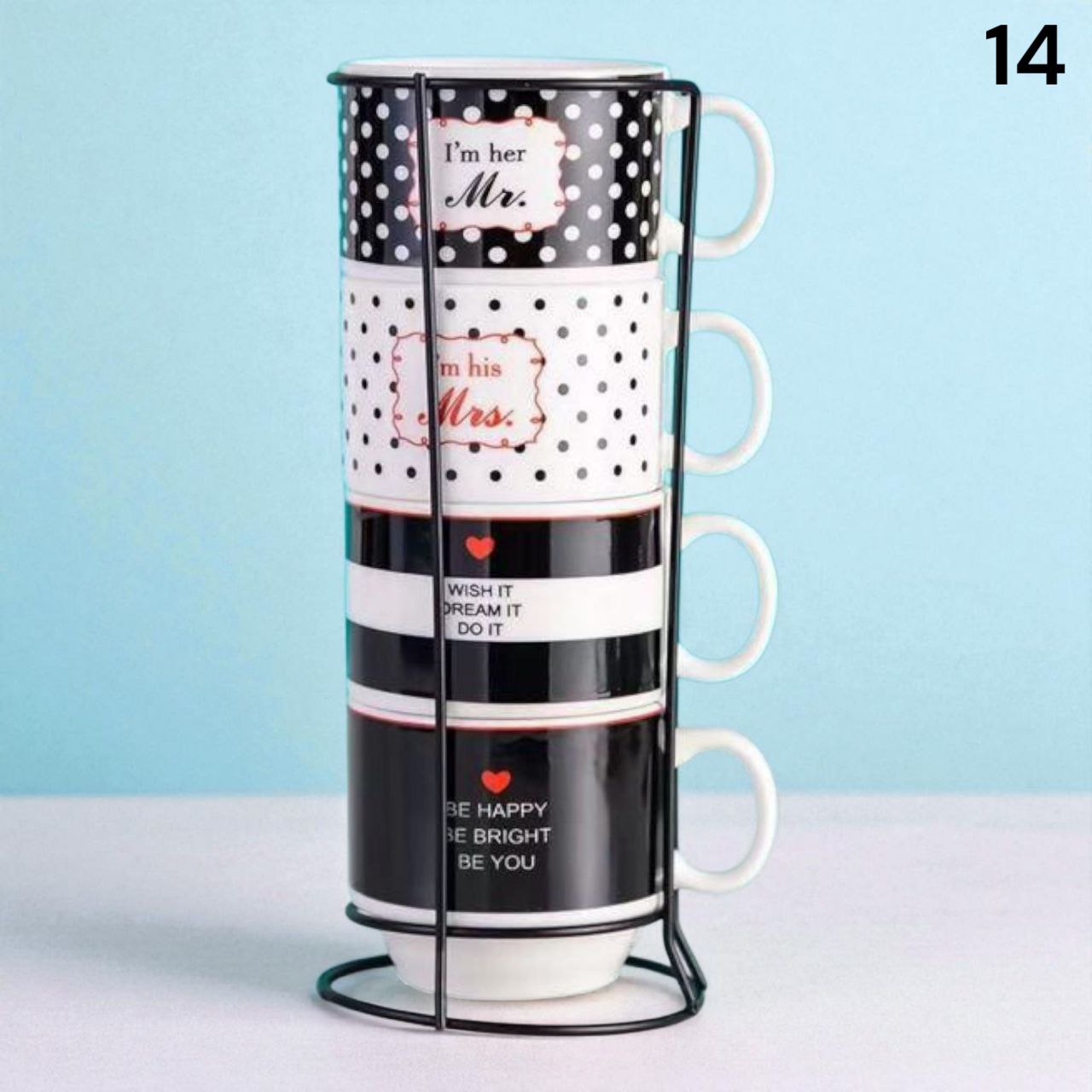 Set od 4 keramičke šalice 100ml ( 16 raznih modela )