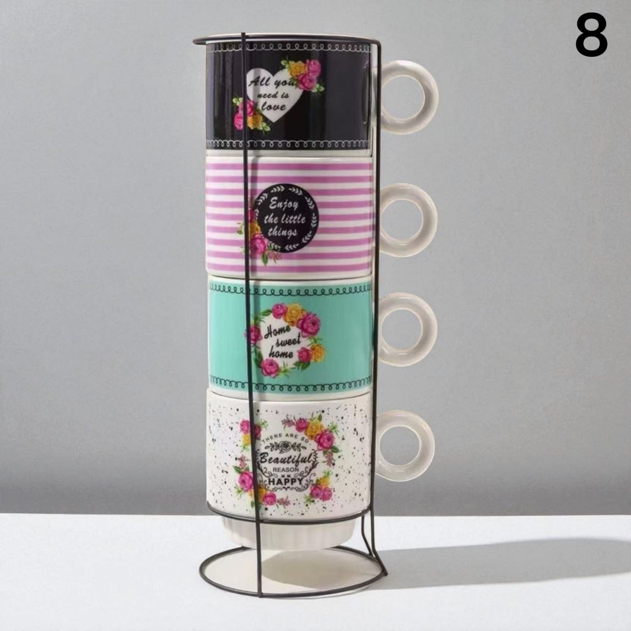 Set od 4 keramičke šalice 100ml ( 16 raznih modela )