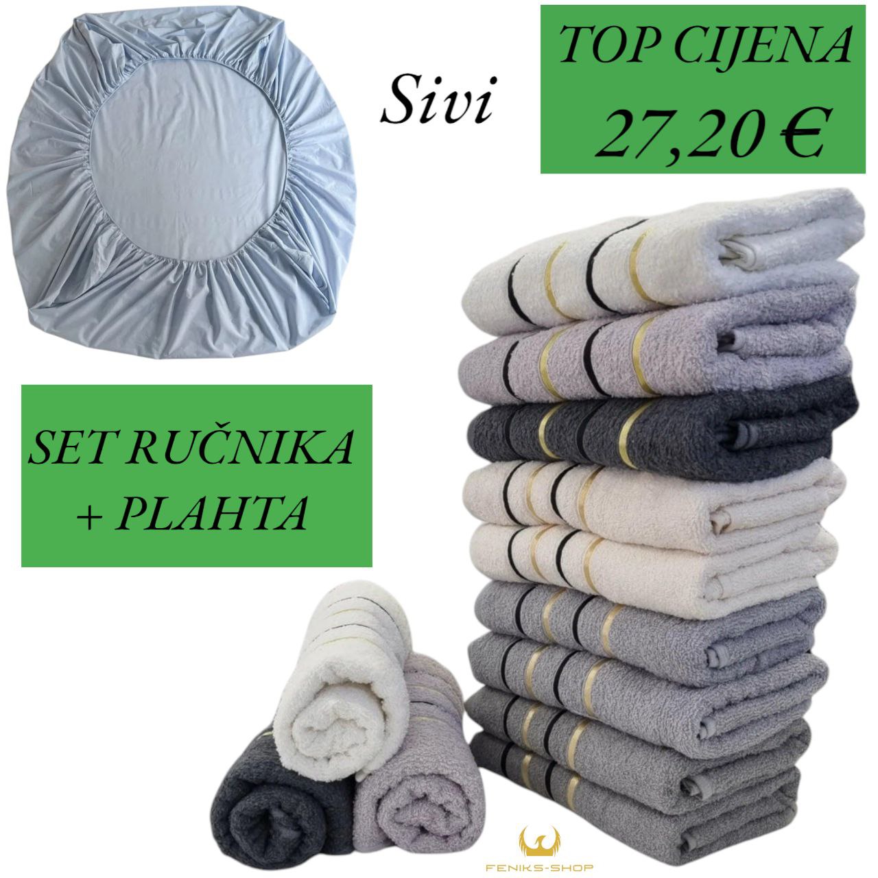 Set ručnika + plahta s gumicom Veliki - Mali - Feniks-shop