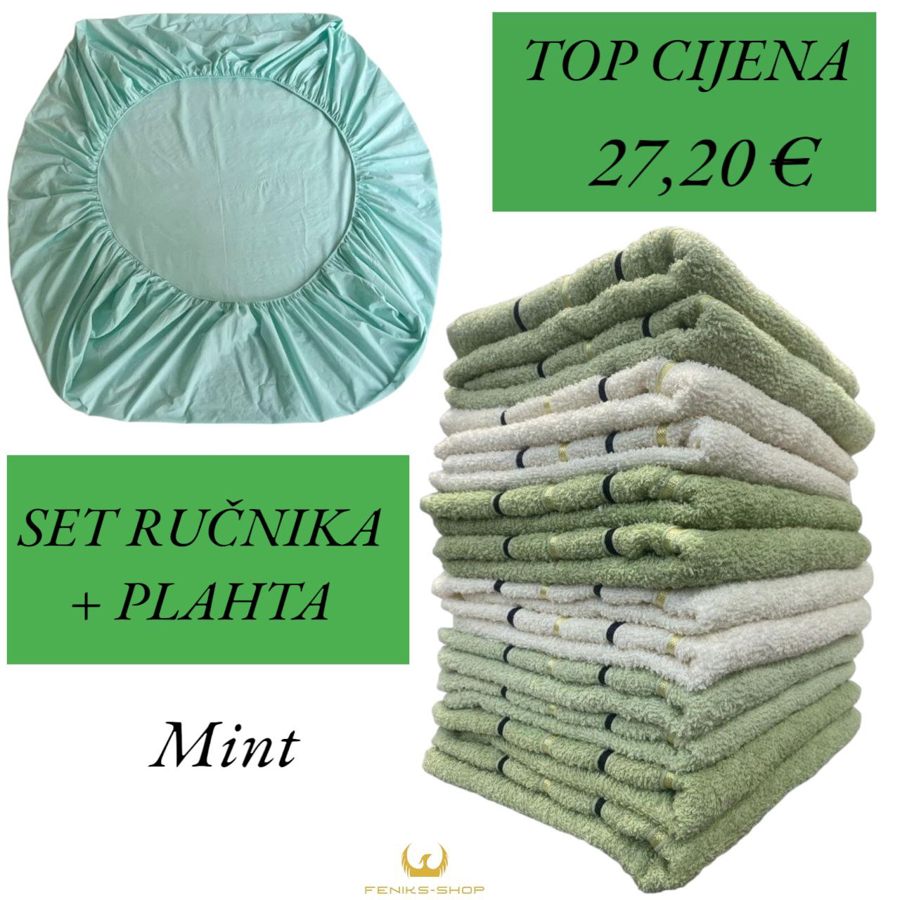 Set ručnika + plahta s gumicom Veliki - Mali - Feniks-shop
