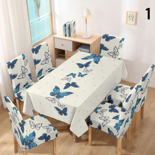 Set stolnjak + 6 navlaka za stolice NOVI uzorci