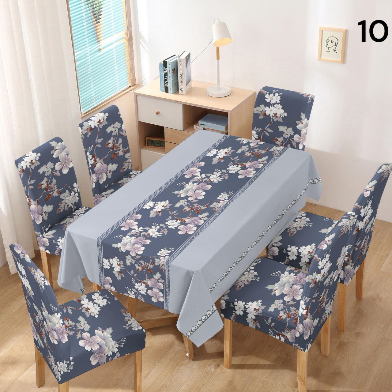 Set stolnjak + 6 navlaka za stolice NOVI uzorci