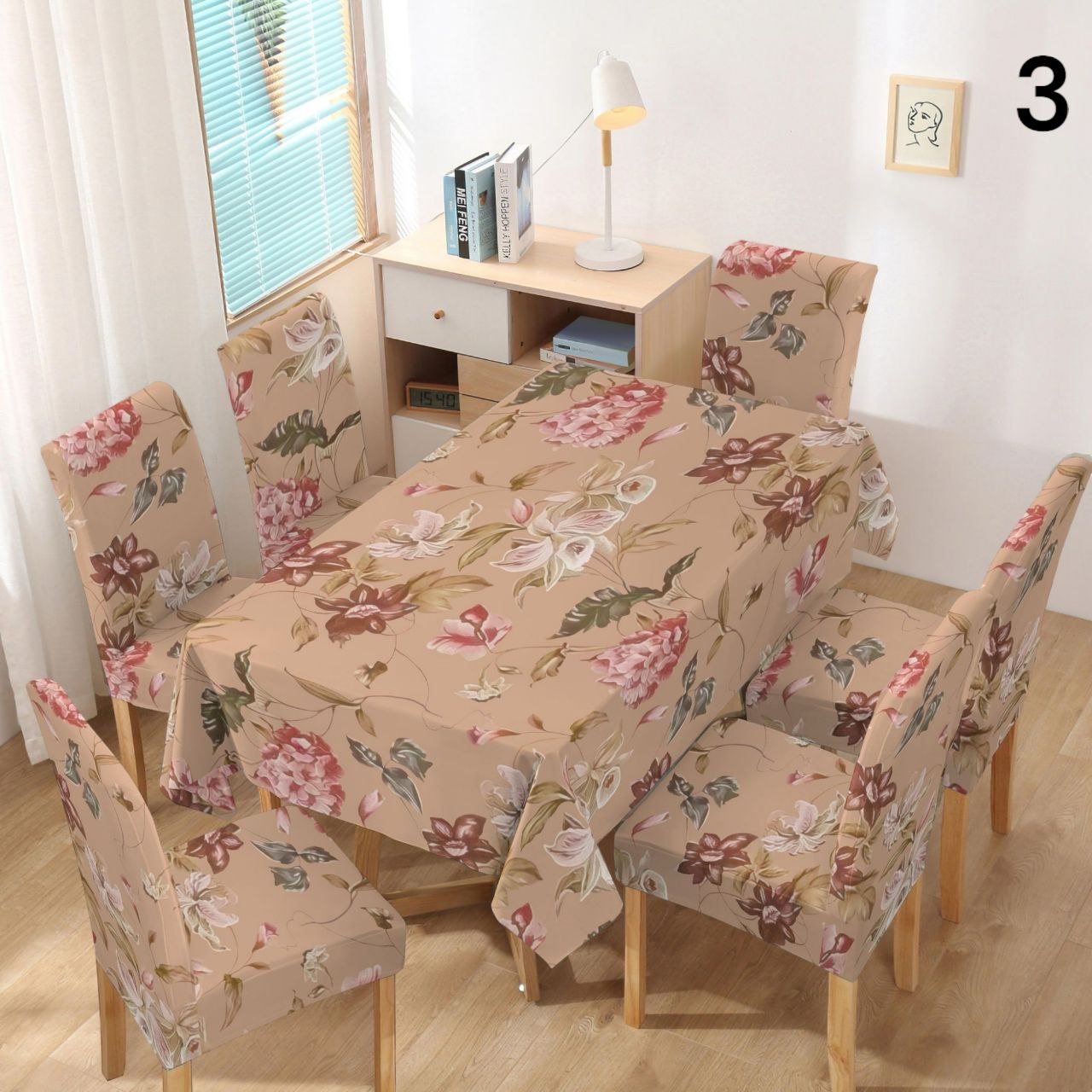 Set stolnjak + 6 navlaka za stolice NOVI uzorci