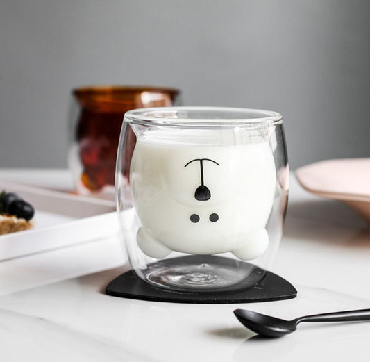 Staklena čaša Medo naopačke 100ml