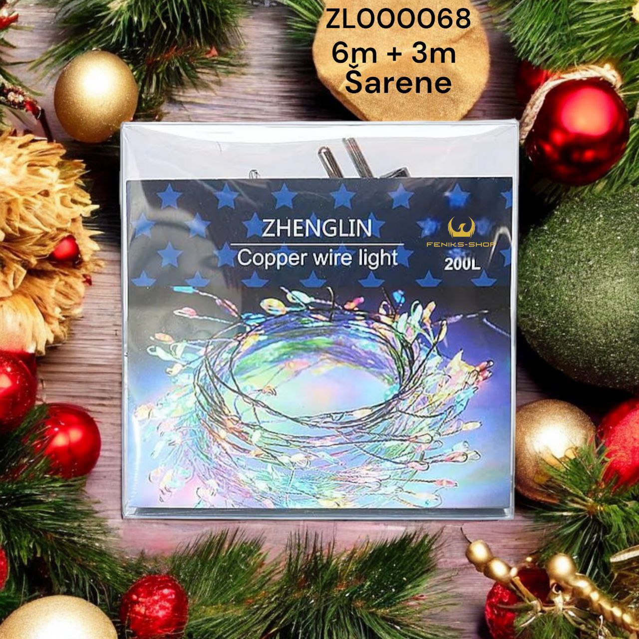 Lampice za bor 6M + 3M na struju 200kom - Feniks-shop
