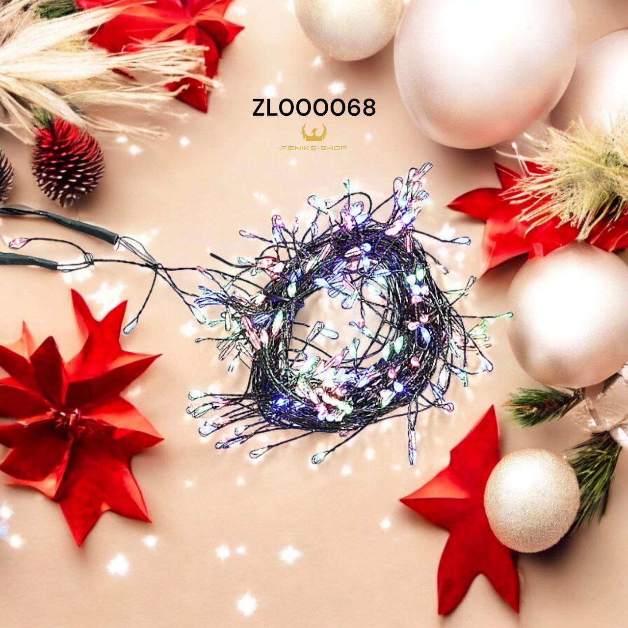Lampice za bor 6M + 3M na struju 200kom - Feniks-shop