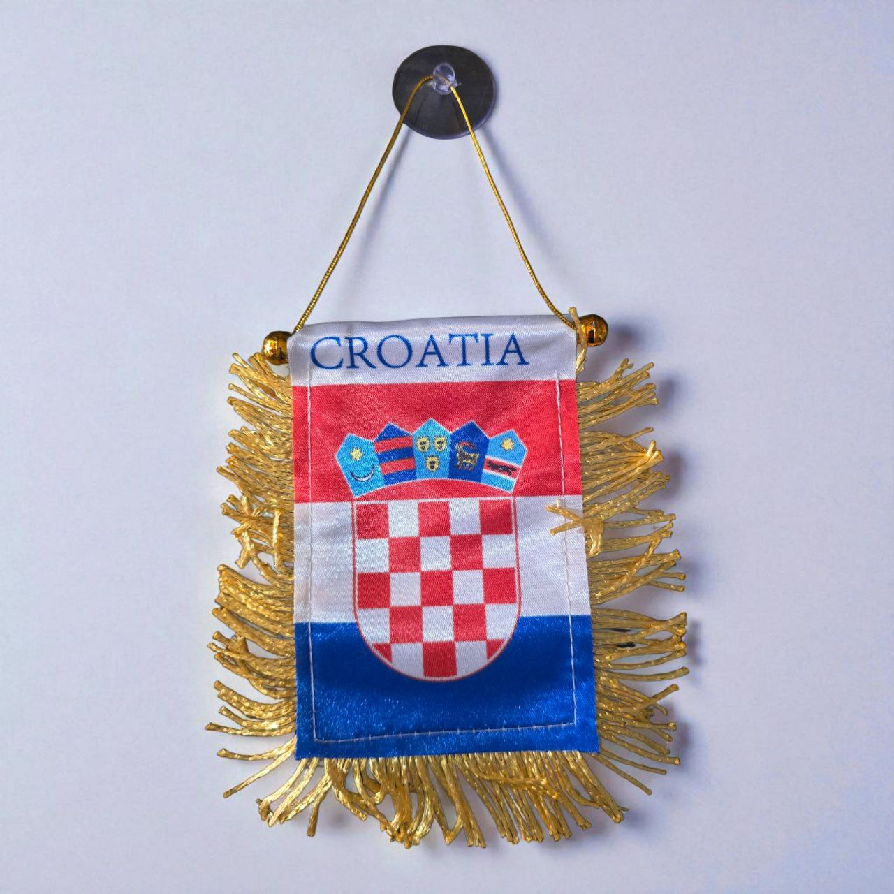 Zastavica za auto HR grb s resama