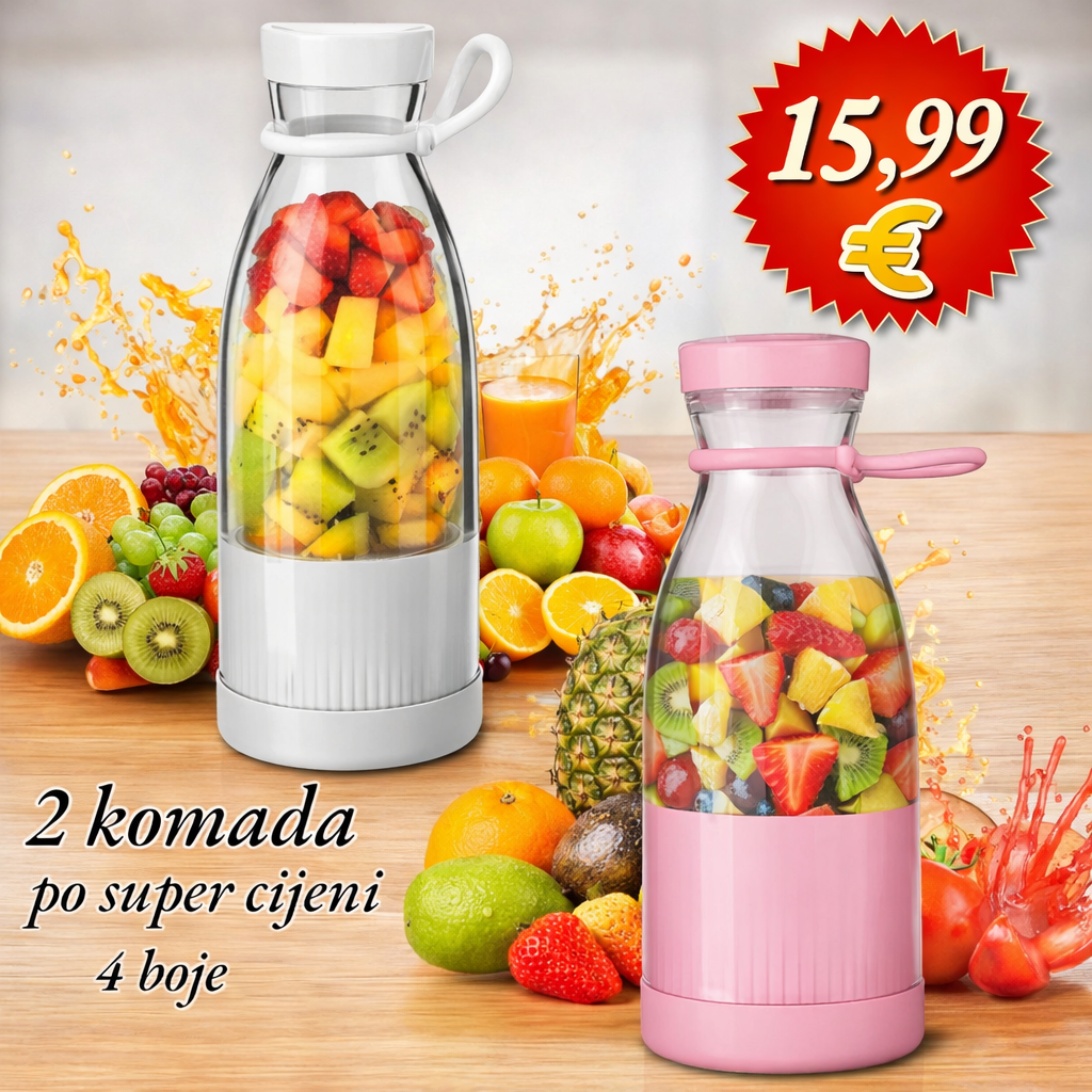 2 kom prijenosni mini blender 420ml AKCIJA