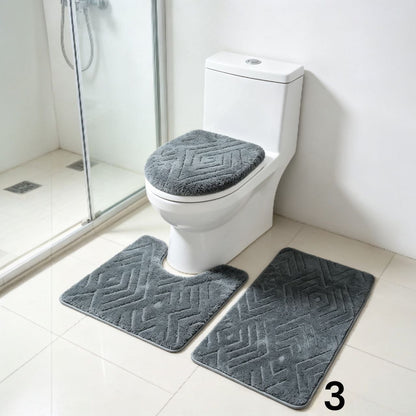 3-dijelni kupaonski set tepih – protuklizni i mekani | 10 modela