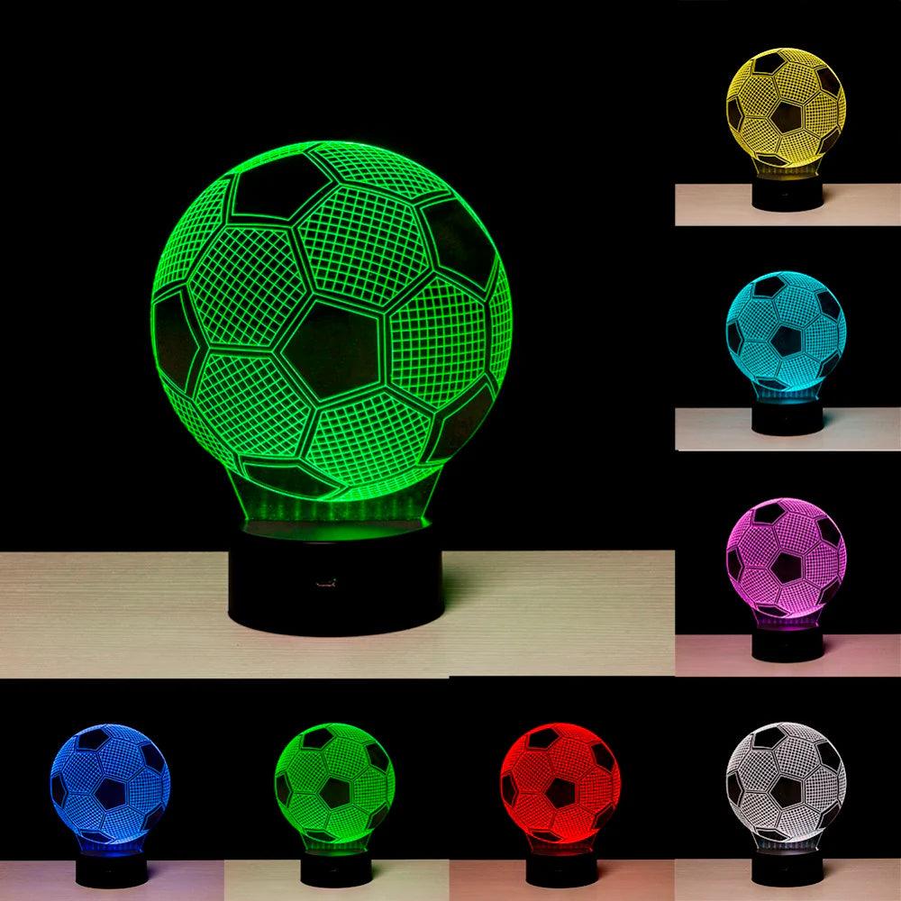 3D lampa iluzija nogometne lopte + daljinski - Feniks-shop