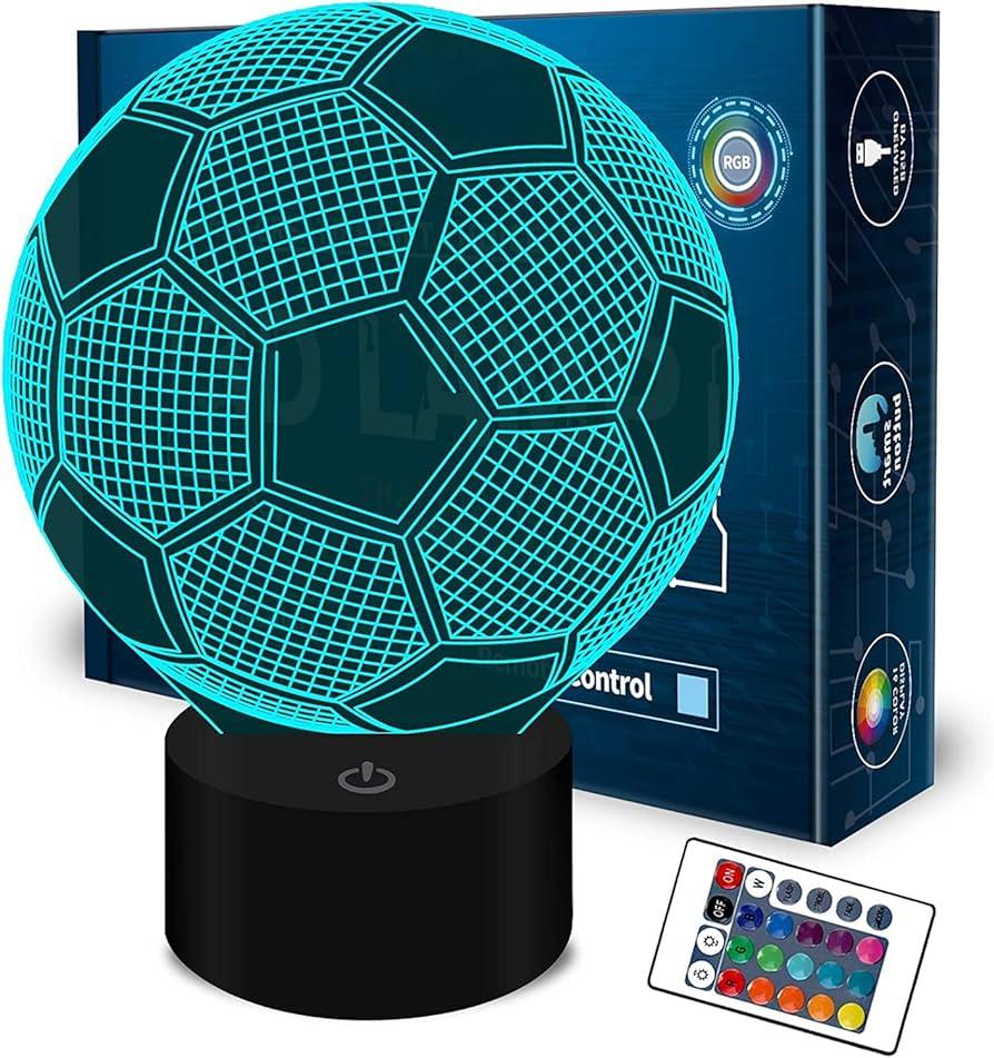 3D lampa iluzija nogometne lopte + daljinski - Feniks-shop