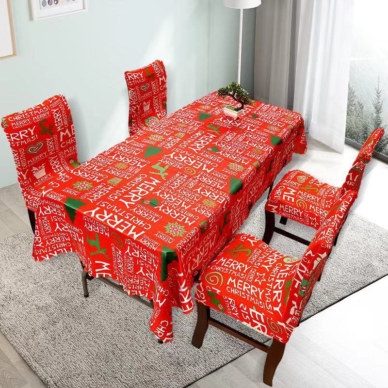 AKCIJA Božićni stolnjak + 6 rastezljivih navlaka za stolice