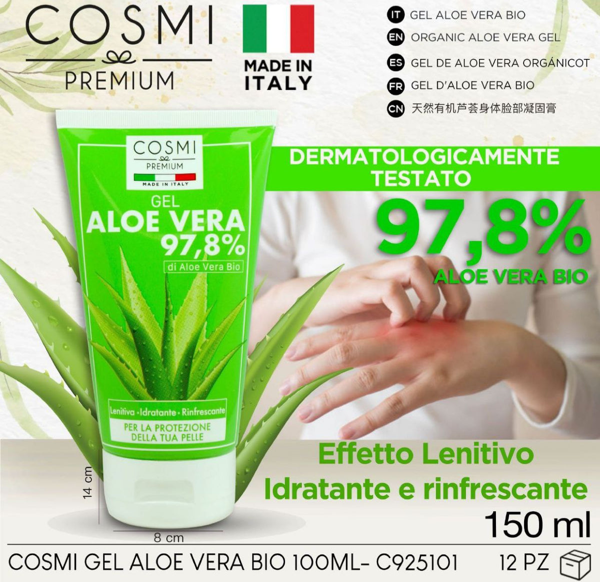 Aloe Vera gel 97,8% BIO – umirujuća i hidratantna njega (150 ml)