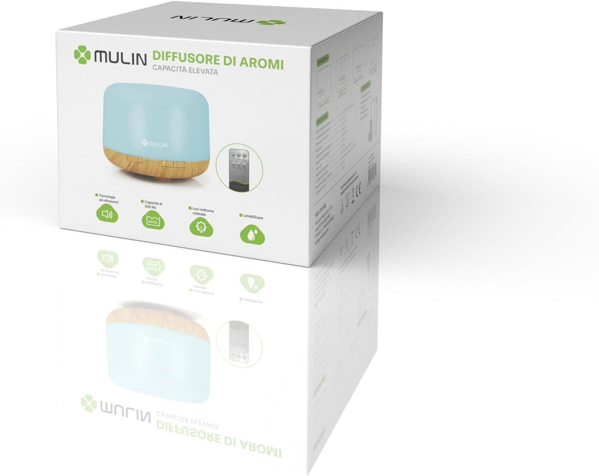 Aroma difuzor sa led svjetlom Mulin 500ml + daljinski - Feniks-shop