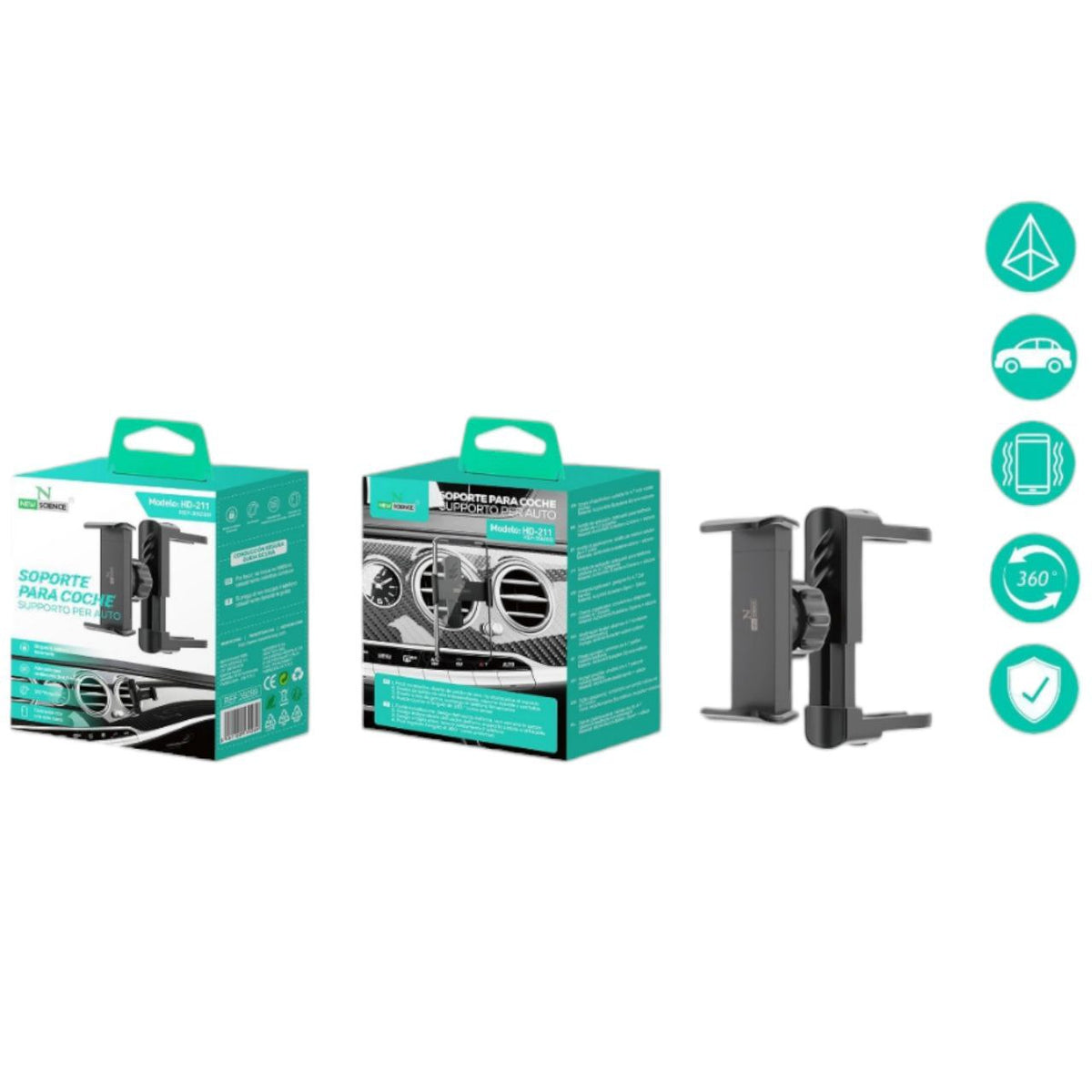 Auto držač za mobitel za ventilaciju HD-211 - Feniks-shop