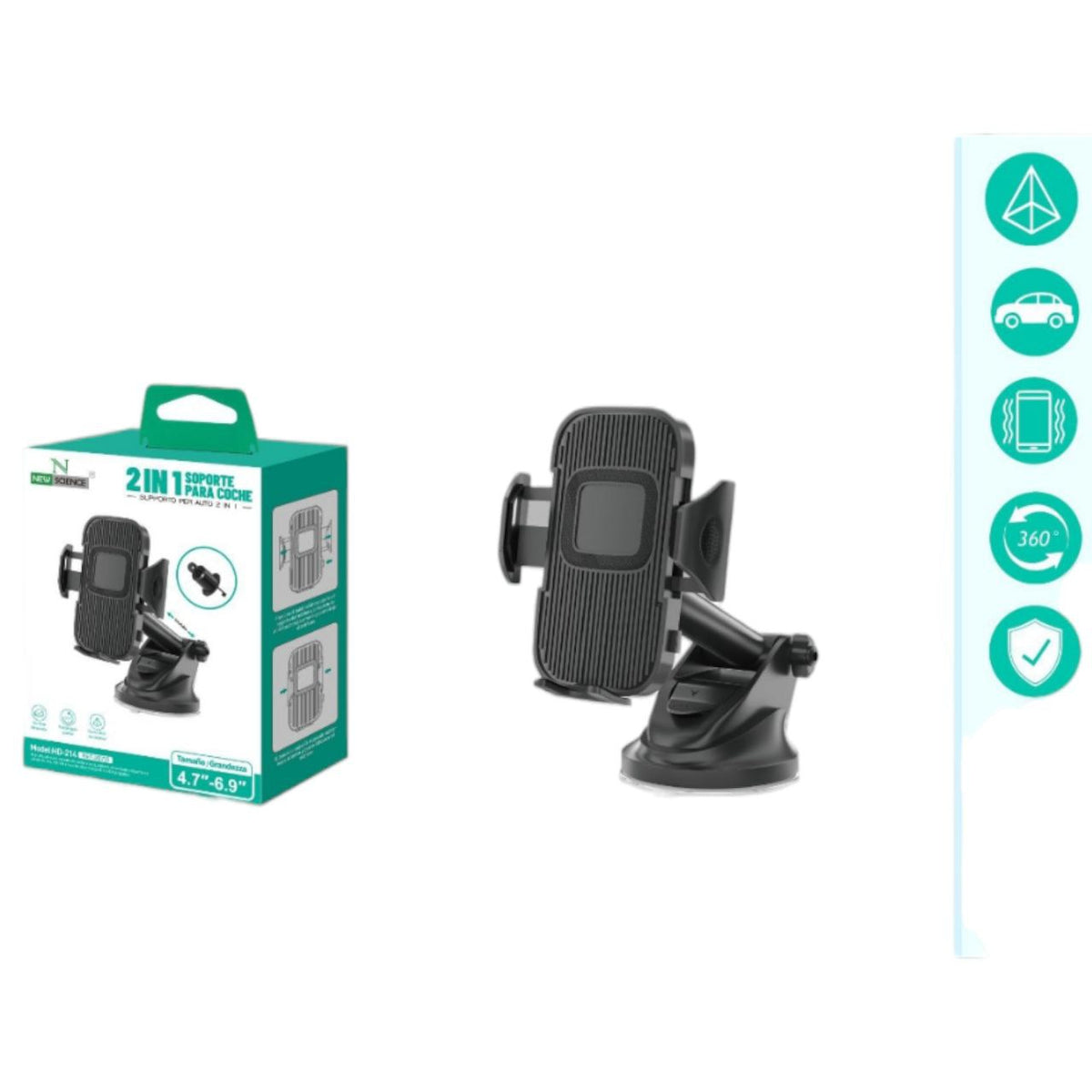 Auto vakumski držač za mobitel HD-214 - Feniks-shop