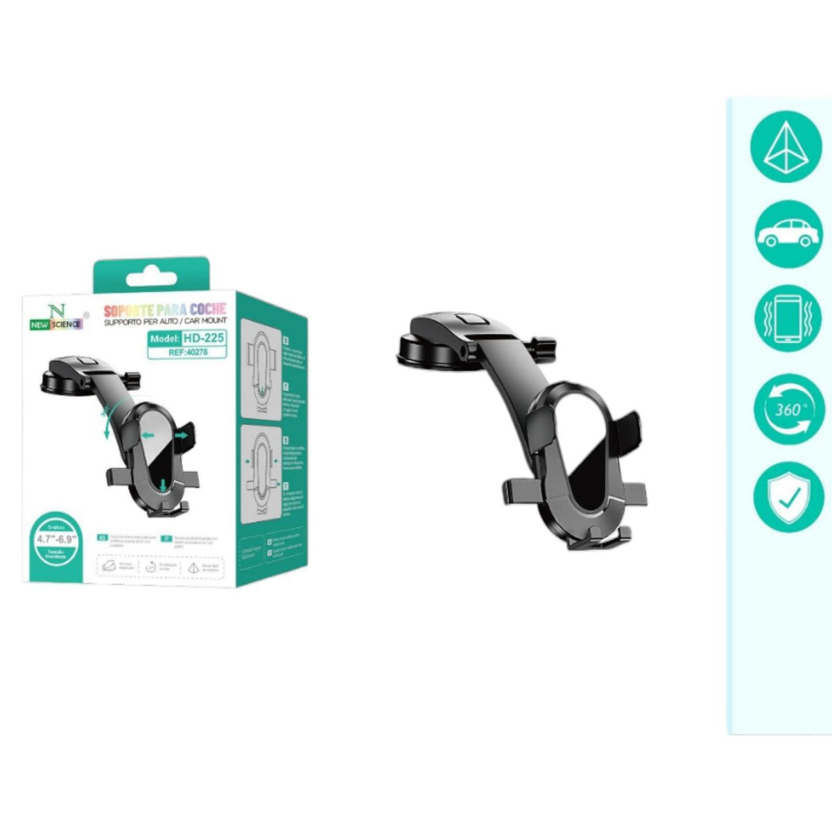 Auto vakumski držač za mobitel HD-225 - Feniks-shop