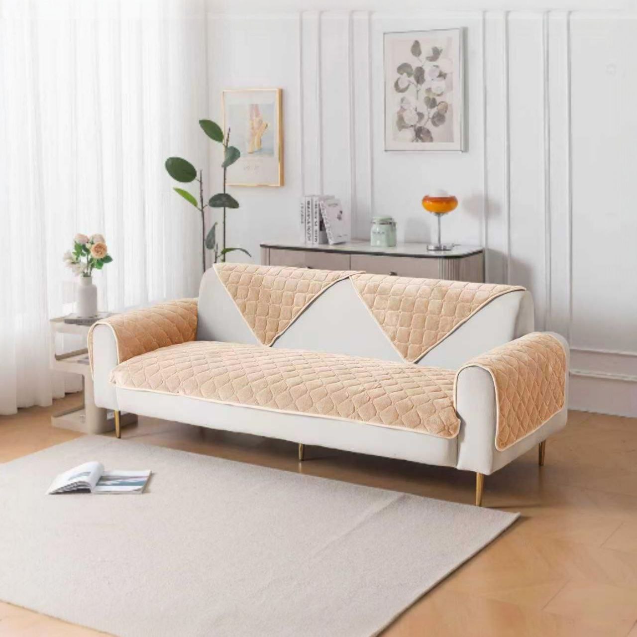 Baršunasti quilted prekrivači za sofu