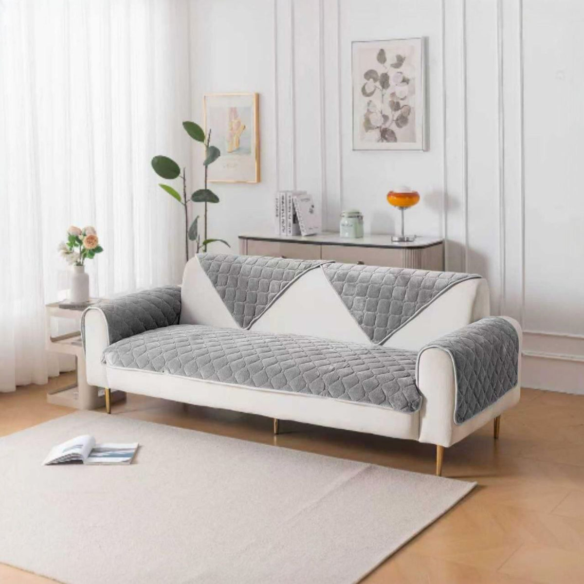 Baršunasti quilted prekrivači za sofu – slika 2