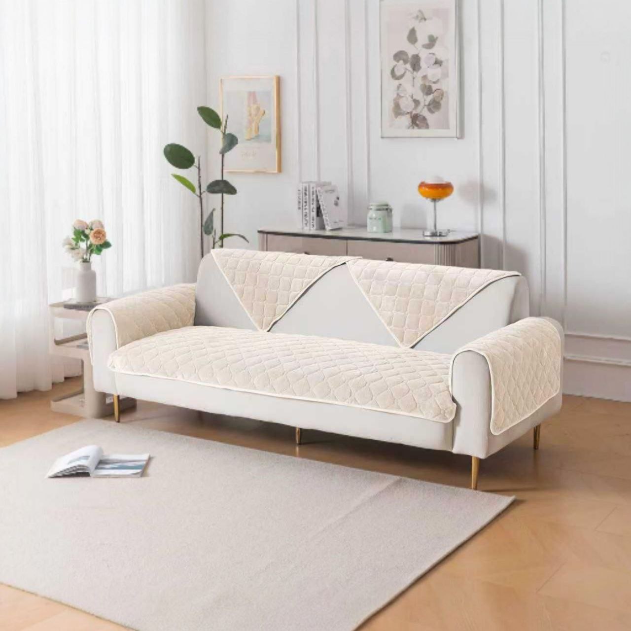 Baršunasti quilted prekrivači za sofu