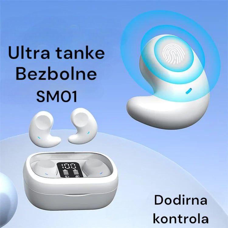 Bežične bluetooth ultra tanke slušalice SM01 - Feniks-shop