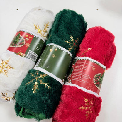 Božićna suknja za bor čupava pahuljica