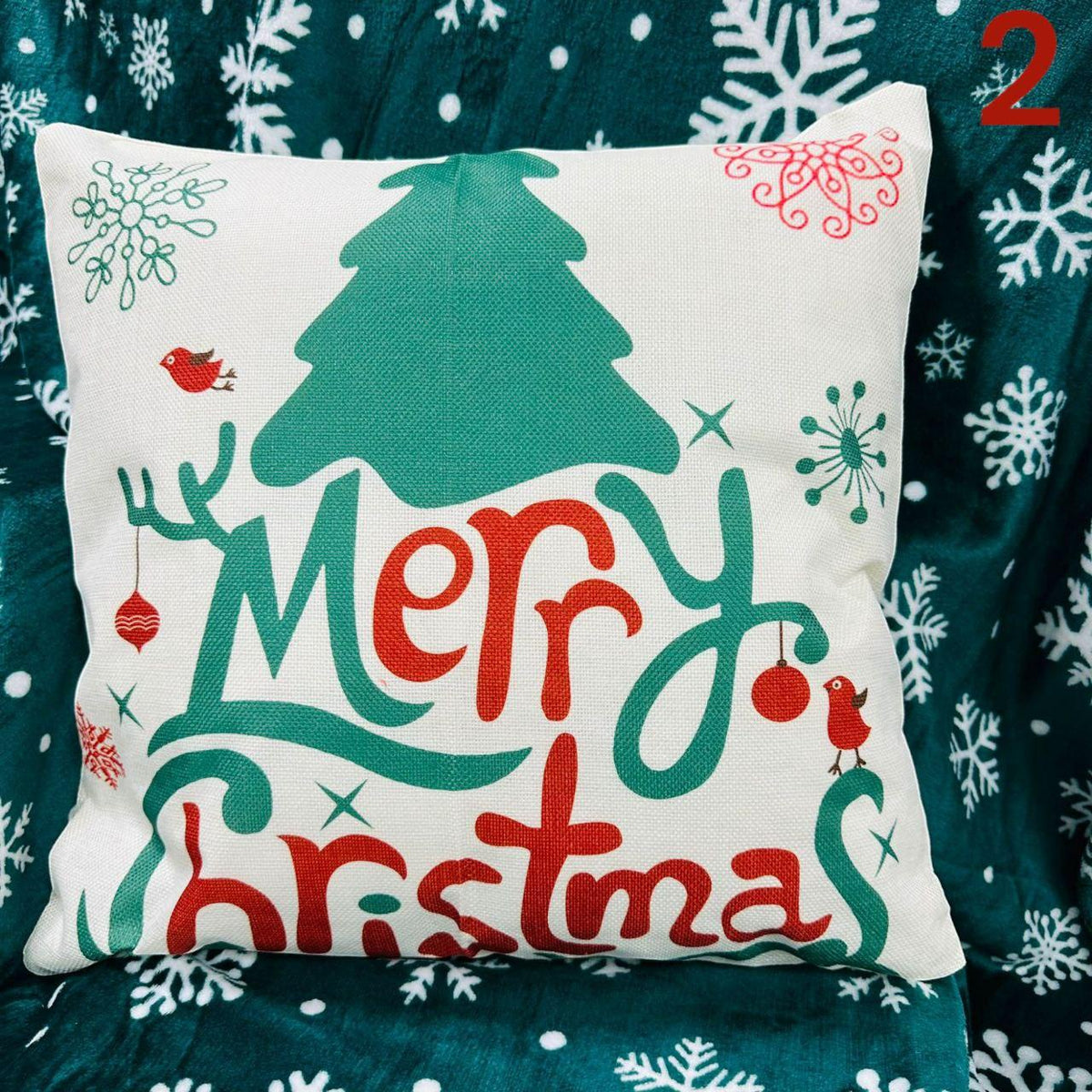 Božićne jastučnice 2 kom LAN kolekcija 45x45 cm - Feniks-shop