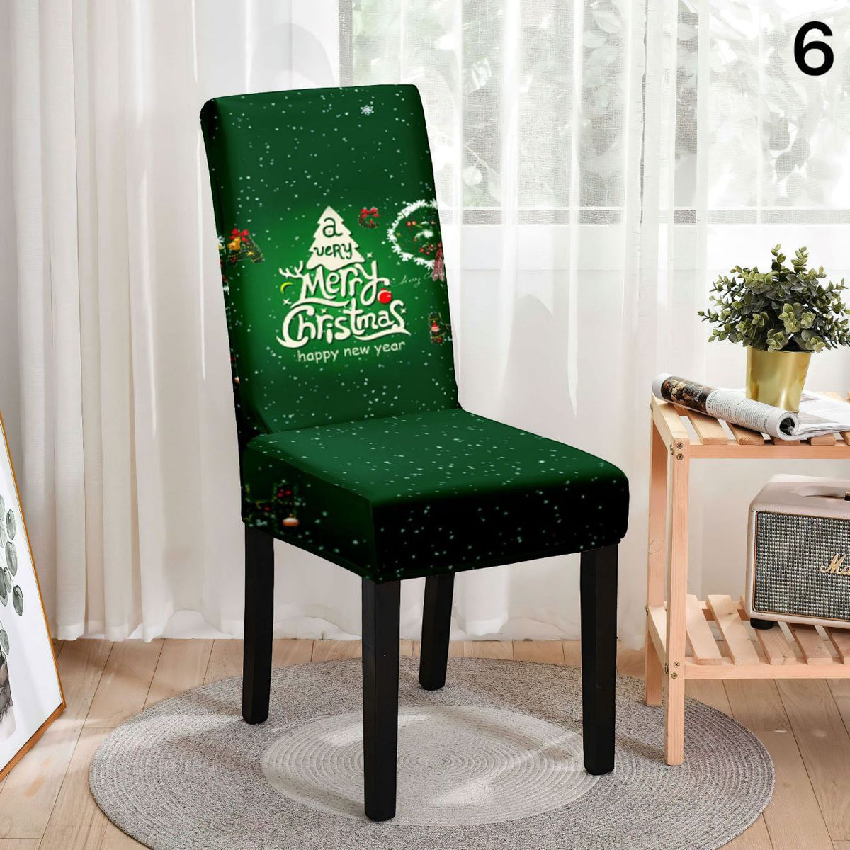 Božićne navlake za stolice set od 6 komada - Feniks-shop