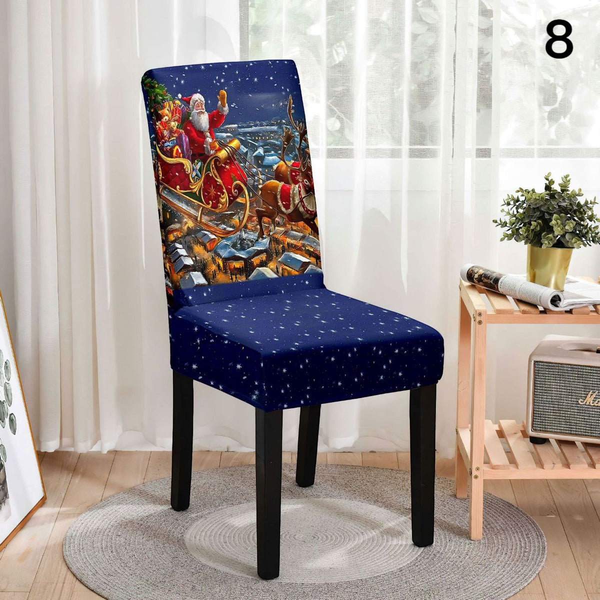 Božićne navlake za stolice set od 6 komada - Feniks-shop