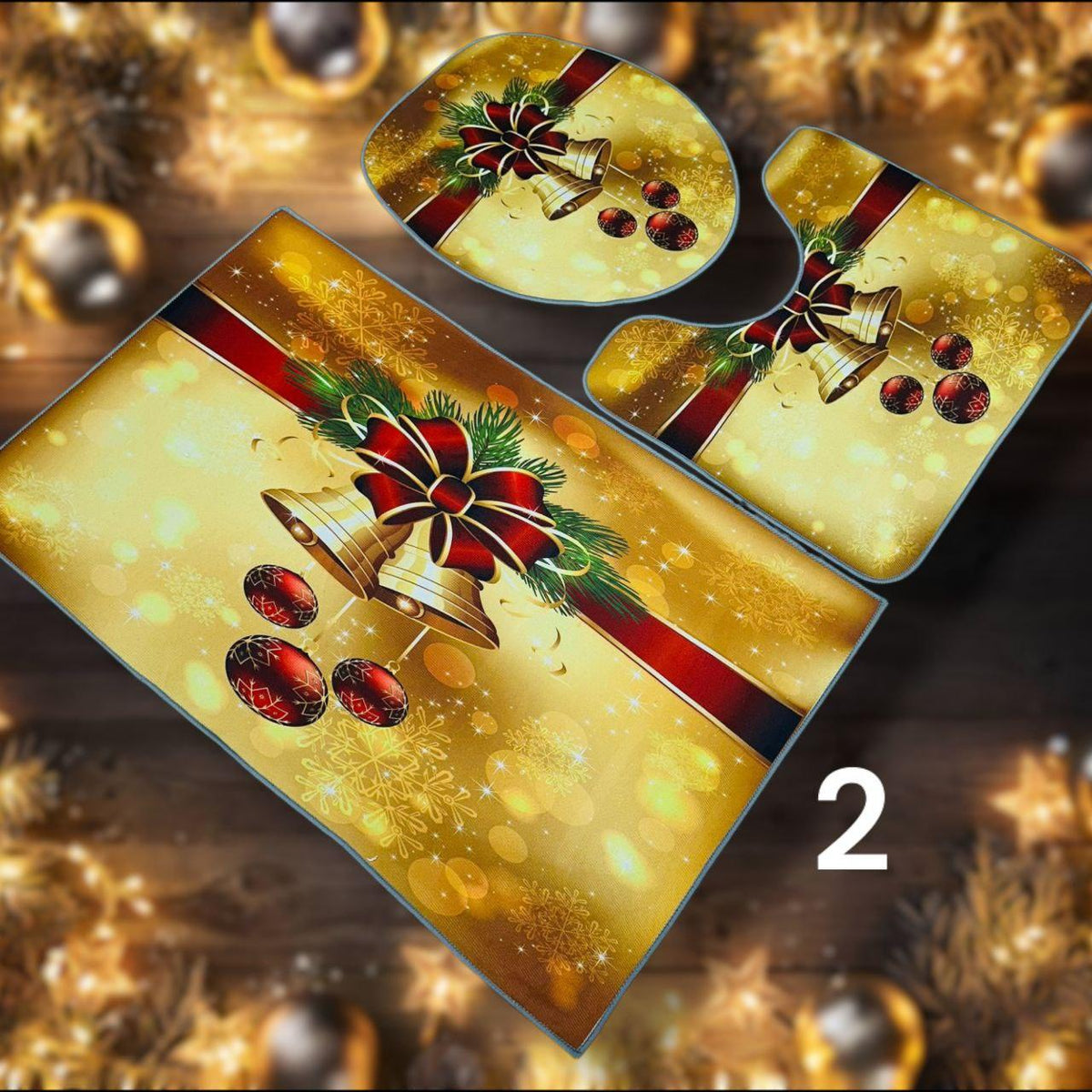 Božićni kupaonski set od 3 tepiha ( 12 modela ) - Feniks-shop