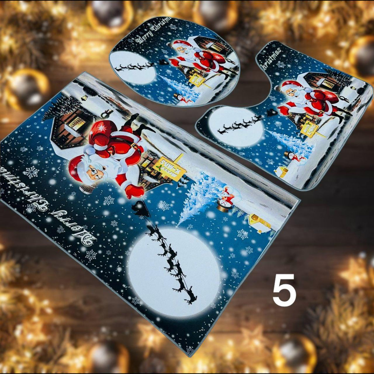 Božićni kupaonski set od 3 tepiha ( 12 modela ) - Feniks-shop