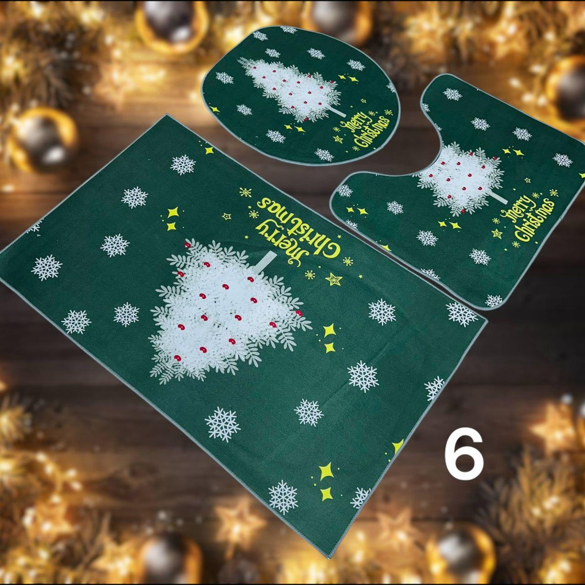 Božićni kupaonski set od 3 tepiha ( 12 modela ) - Feniks-shop