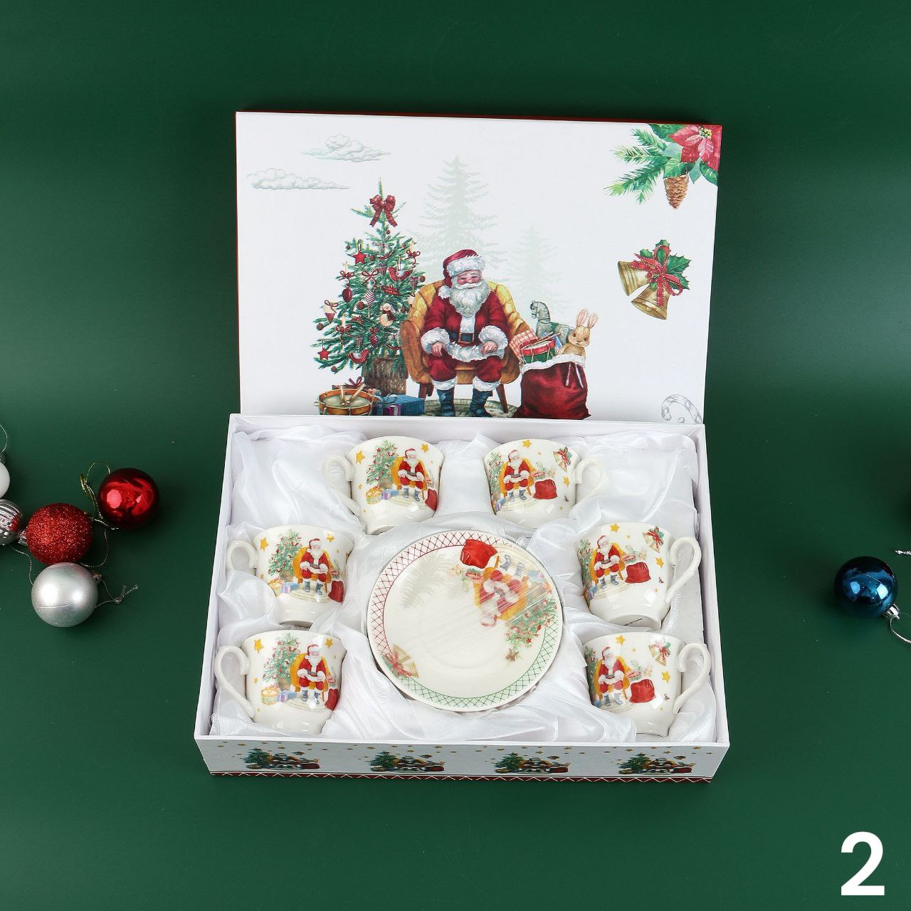 Božićni set 6 šalica + 6 tanjurića 100ml