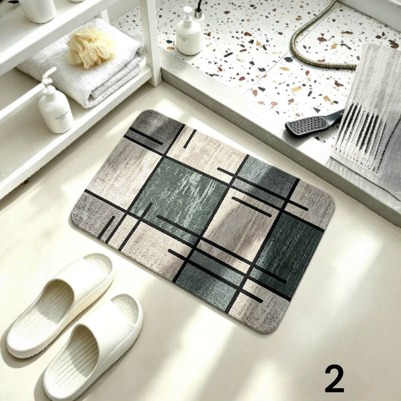 Brzoupijajući gumirani kupaonski tepih 40x60 cm – 9 modernih modela