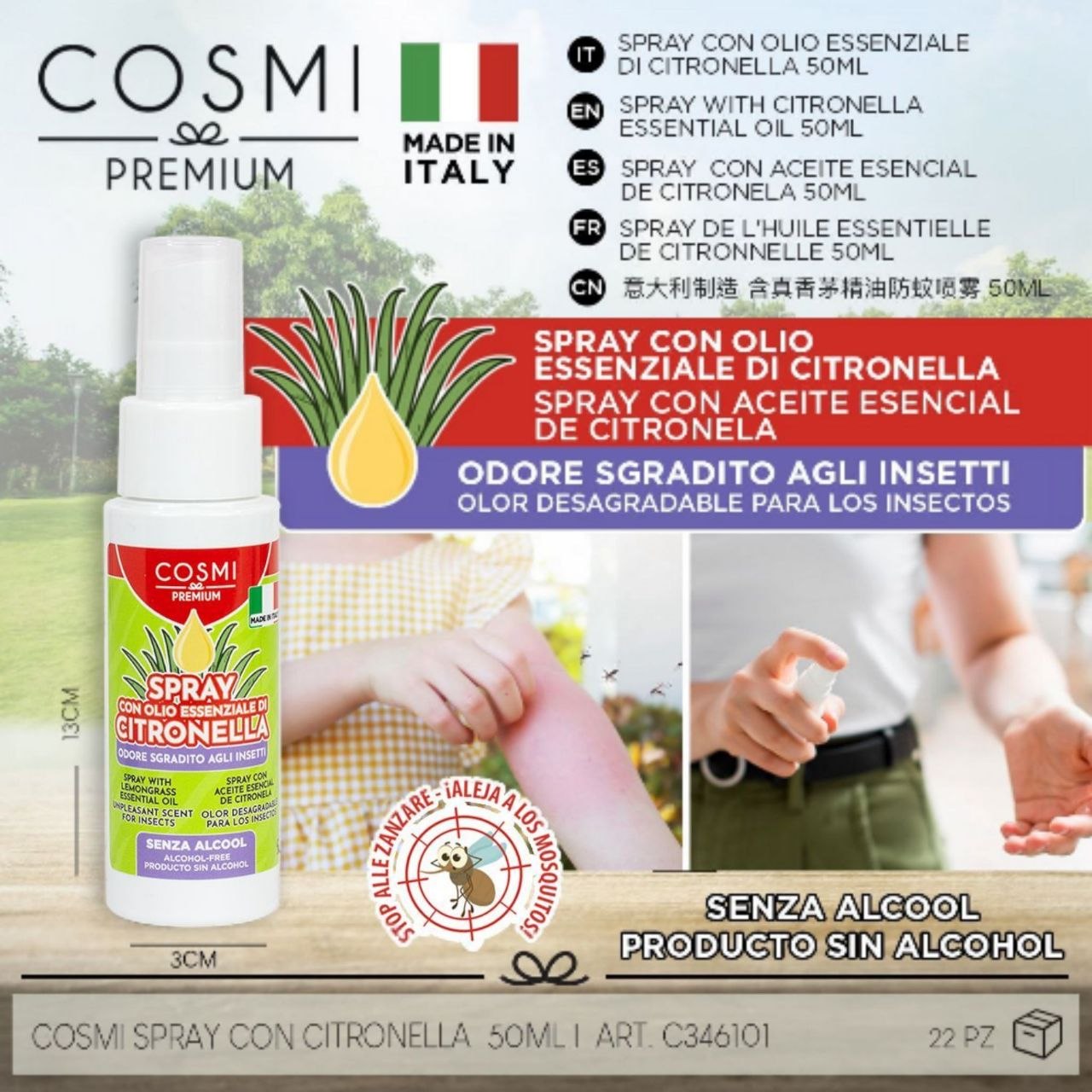 COSMI sprej s citronelom protiv komaraca 50 ml