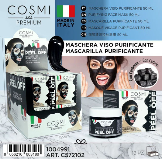 Crna peel-off maska za lice – dubinsko čišćenje 50 ml