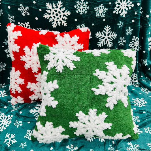 Čupava pliš jastučnica pahuljica 45x45cm