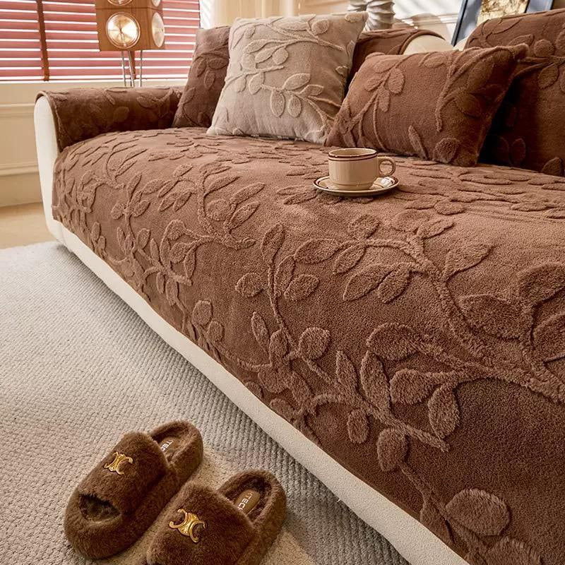 Čupavi list pliš prekrivači za sofu