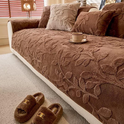 Čupavi list pliš prekrivači za sofu