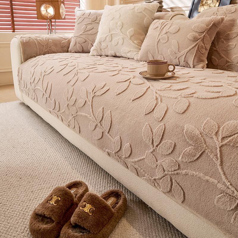 Čupavi list pliš prekrivači za sofu