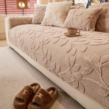 Čupavi list pliš prekrivači za sofu