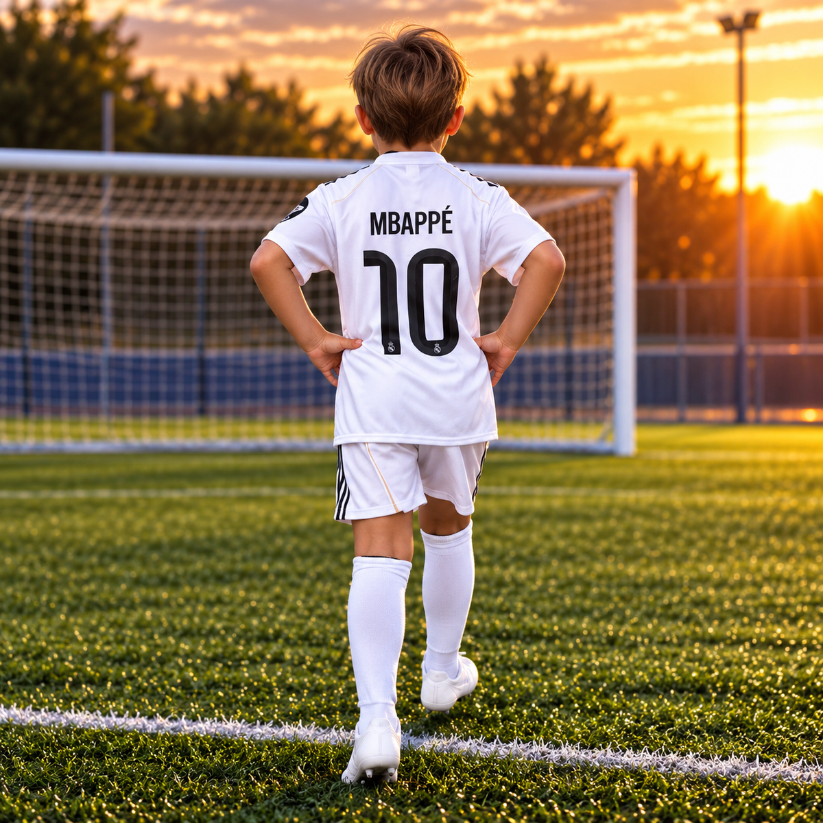 Dječji nogometni dres komplet Mbappé 10 – Real