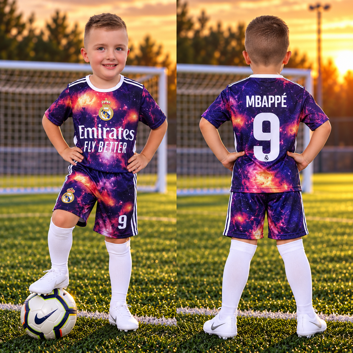 Dječji nogometni dres komplet Mbappé – Real Galaxy