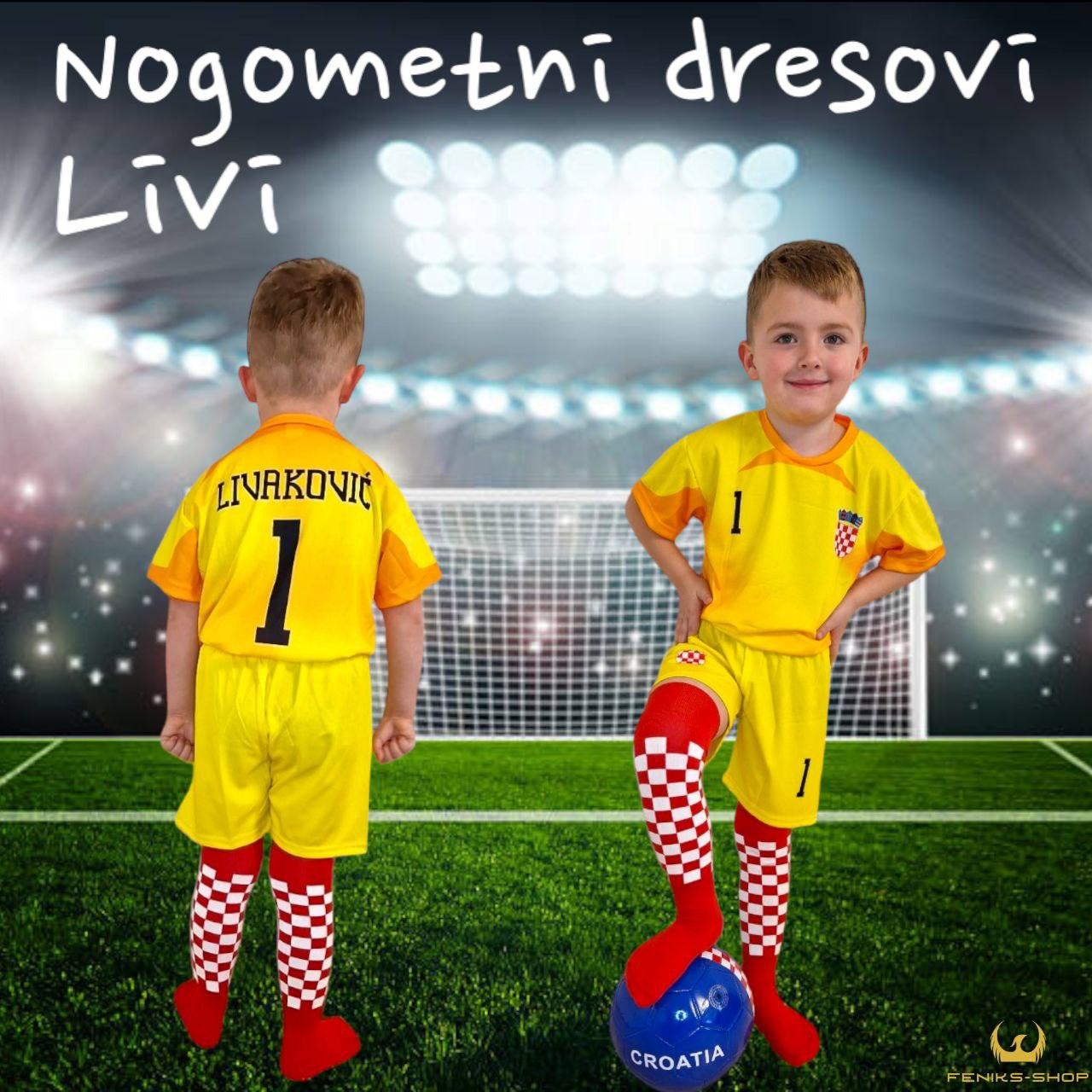 Dječji nogometni dresovi "Livaković" ( Kompleti ) - Feniks-shop