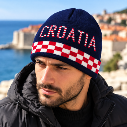 Dvostrana zimska kapa Hrvatska / Croatia – 2 dizajna u 1